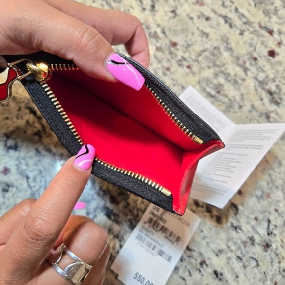 NEW Christian Louboutin Loubi54 Leopard Print Leather Card Holder - Picture 3 of 5